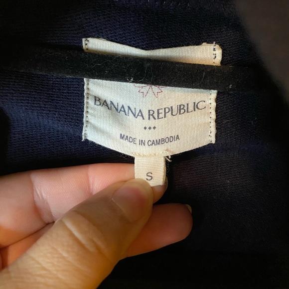 Banana Republic Navy Blue Women’s Hooded Open Front Cardigan Size Small - Picture 3 of 9